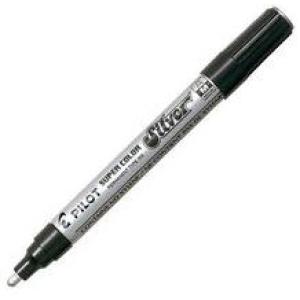 ROTULADOR PILOT SUPER COLOR SC-G-M PLATA PUNTA M - Pack de 12 unidades - SC-S-M