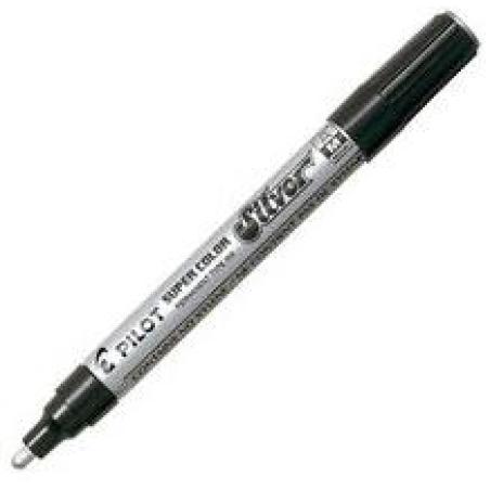 ROTULADOR PILOT SUPER COLOR SC-G-M PLATA PUNTA M - Pack de 12 unidades - SC-S-M