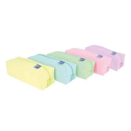 OXFORD ESTUCHE LIVE & GO CUADRADO GRANDE ESPONJOSO C/SURTIDOS PASTEL - Pack de 5 unidades - 400159977