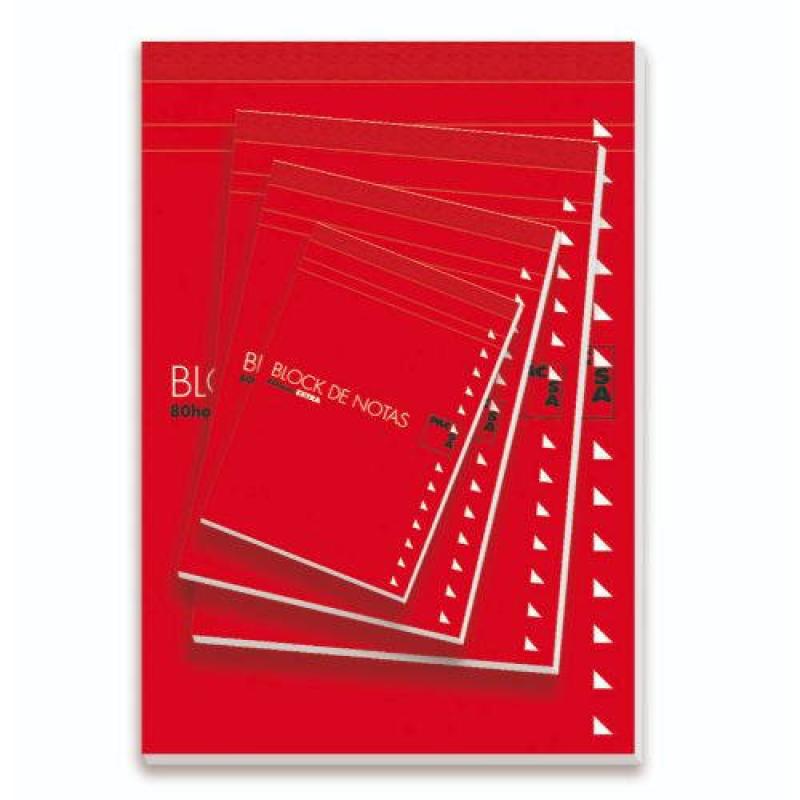 BLOC DE NOTAS CON TAPA 60 GRS. 8º (105X155MM.) 80 HOJAS LISO PACSA - Pack de 10 Unidades - 18905