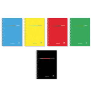 CUADERNO SERIE PREMIUM TAPA EXTRA DURA 70 GRS. A-4 (210X297MM.) MICROPERFORADO 160 HOJAS CUADRÍCULA 5X5 + GRECA SURTIDO PACSA - 