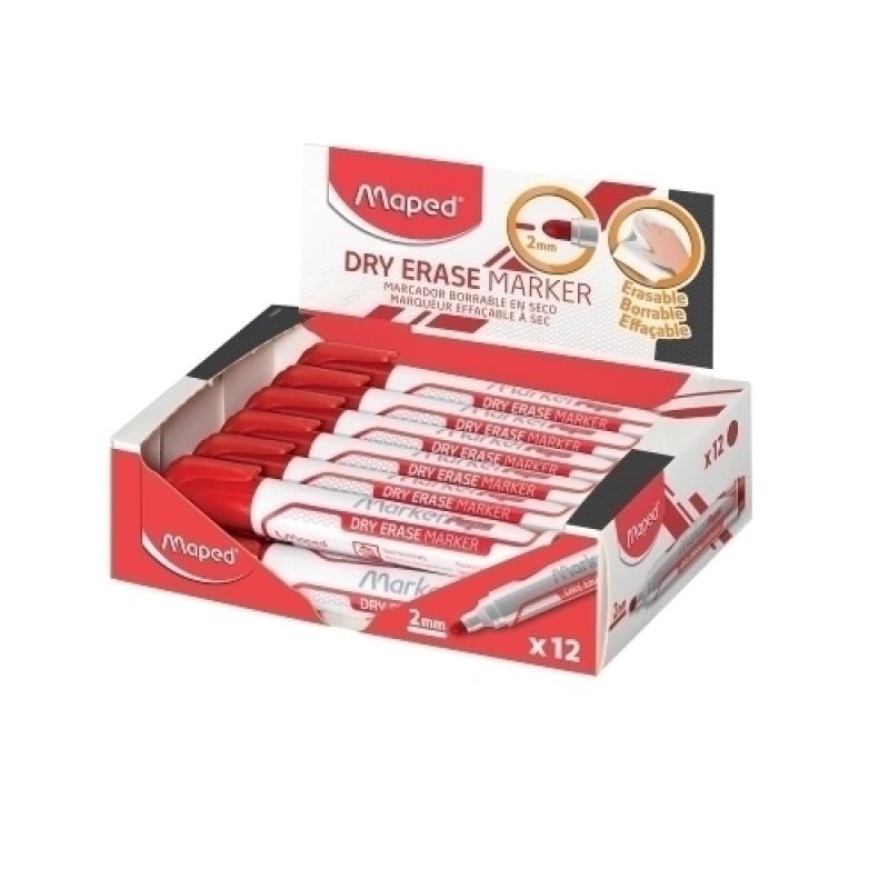 ROTUL.MAPED BORRABLE JUMBO ROJO - Pack de 12 unidades