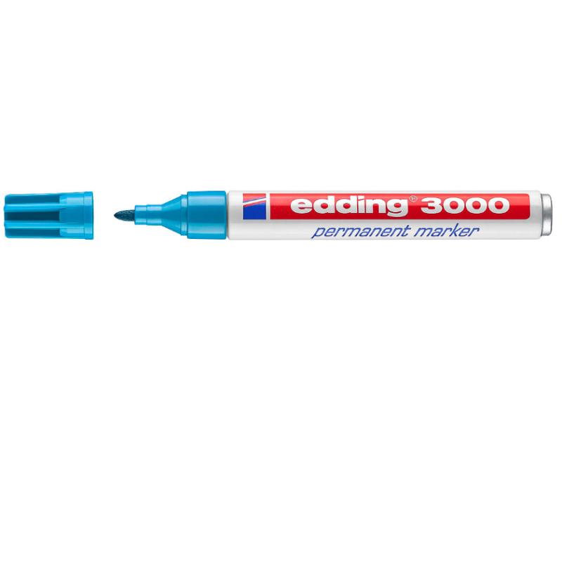 3000 marcador permanente Punta redonda Azul claro 1 pieza(s)