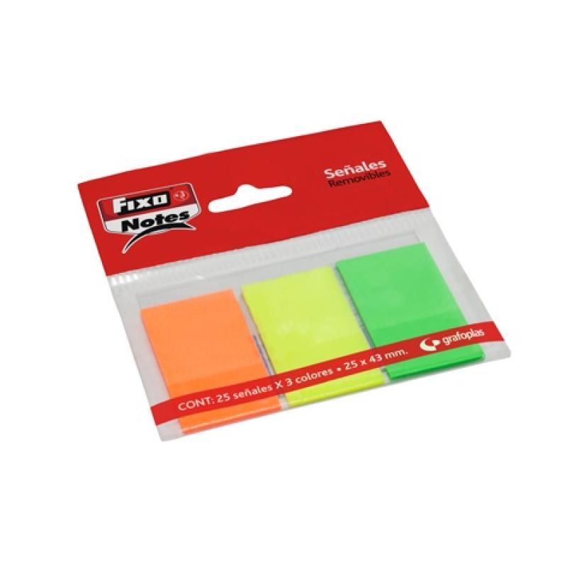 65006280 nota autoadhesiva Rectángulo Colores surtidos 25 hojas Autoadhesivo