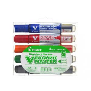 V-Board Master marcador 5 pieza(s) Punta redonda Negro, Azul, Verde, Naranja, Rojo