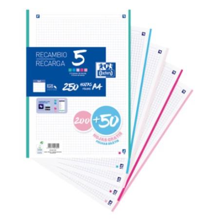 400173020 papel de cuaderno 210 x 297 mm (A4) 250 hojas