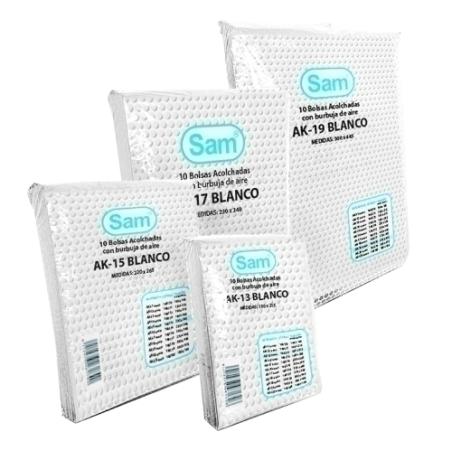 SOBRE BOLSA BURBUJA Nº19 BLANCO PAQ.10