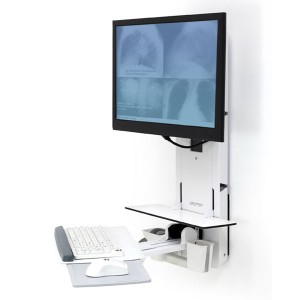 61-080-062 soporte para monitor 61 cm (24") Blanco Pared