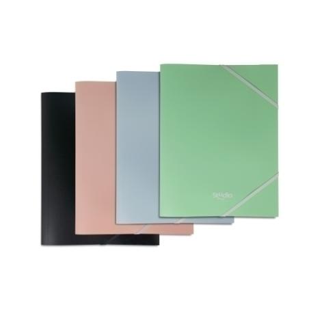 CARPETA SOLAP. PARDO PASTEL PP Fº NEGRA - Pack de 10 unidades