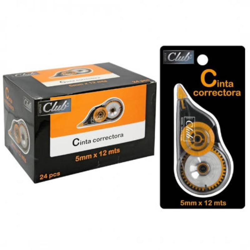 CINTA CORRECTORA 12 METROS X 5 MM. OFFICE CLUB 320083 Pack 24 Unidades