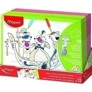 MAPED PAPELES COLOREAR DEC.METAL 10und