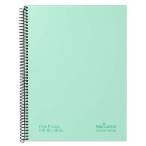 CUAD NAVIGATOR A4+ 80H 80GR 5X5 PASTEL VERDE