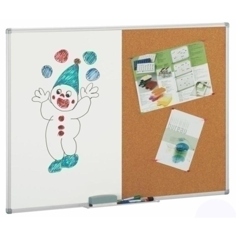 PIZARRA DOBLE USO 122x183 CORCHO+BLANCO