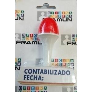 SELLO MANUAL CONTABILIZADO FECHA - Pack de 6 unidades