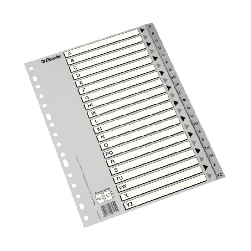 INDICE ESSELTE PP ALF.A4 20 ps. - Pack de 36 unidades