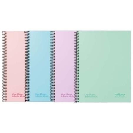 BLOC NAVIGATOR A4 120h HZ PASTEL SURTIDO - Pack de 5 unidades
