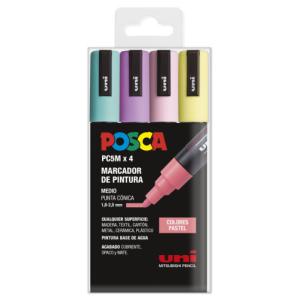 ESTUCHE 4 UDS. PC-5M PASTEL POSCA 182634811