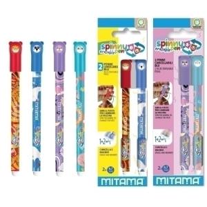 BOLIGRAFO MITAMA SPINNY BORRABLE AZUL B/