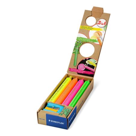140 C4P1 lápiz de color Verde, Naranja, Rosa, Amarillo 4 pieza(s)