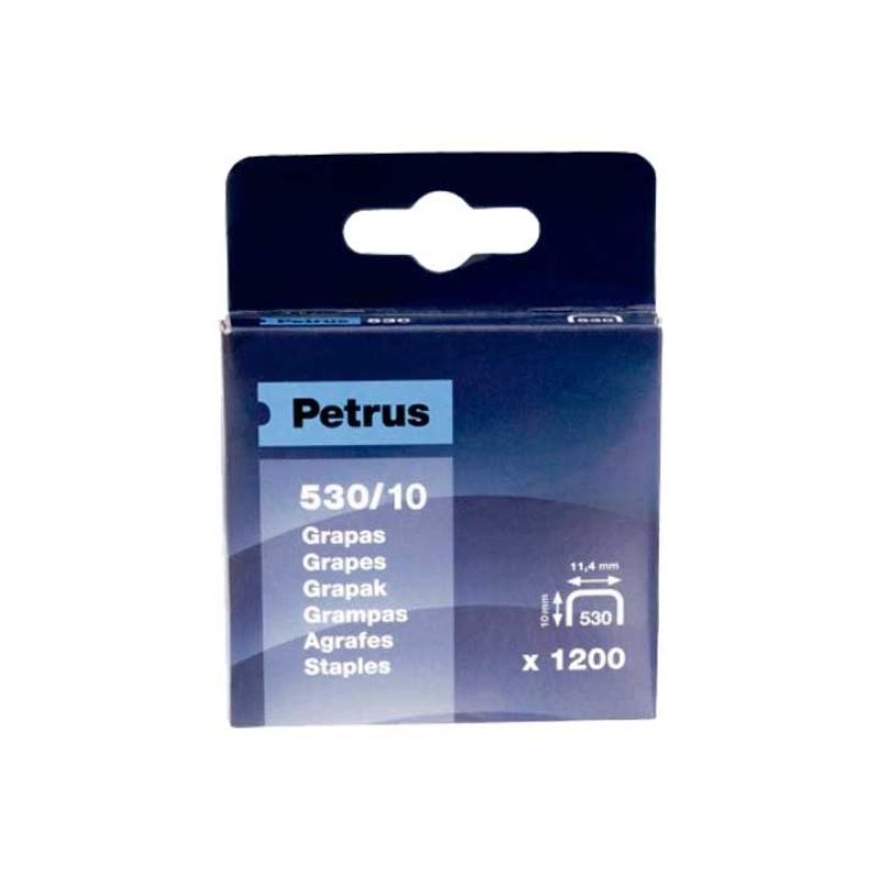 CAJA 1200U. GRAPAS PETRUS 530/10 COBREADAS 77515 Pack 24 Unid