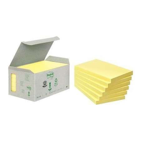 3M 6551B nota autoadhesiva Rectángulo Amarillo 100 hojas Autoadhesivo