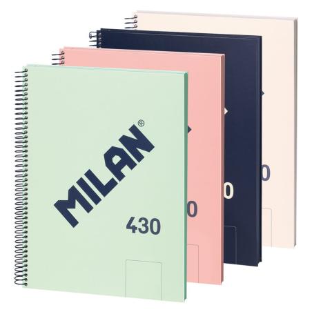 57141E80X4 cuaderno y block A4 80 hojas Beige, Azul, Verde, Rosa