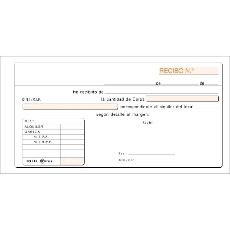 TALONARIO ALQUILER IVA DUPLICADO LOAN T-52 Pack 10 Unidades