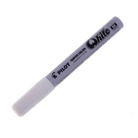 ROTULADOR PILOT SUPER COLOR SC-W-M BLANCO PUNTA M NPMB - Pack de 12 unidades