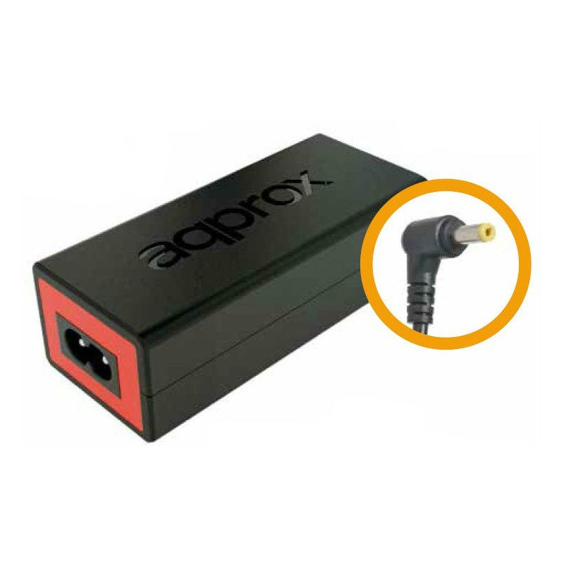 appA09 adaptador e inversor de corriente Interior 90 W Negro, Rojo