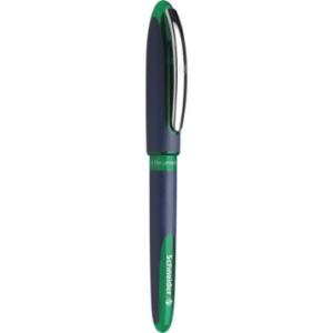 One Business Bolígrafo retráctil con clip Verde 183004 - Pack de 10 unidades