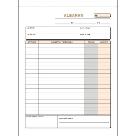 TALONARIO ALBARANES 4º NATU DUPLI LOAN T-120 - Paquete 10 unidades