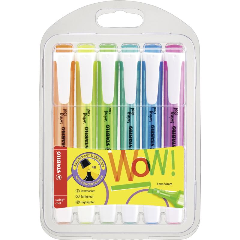 swing cool Pastel marcador 6 pieza(s) Punta de cincel 275/6-3 - Pack de 5