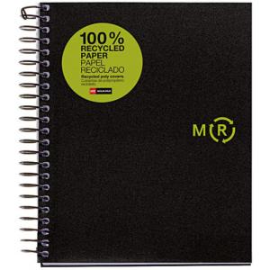 CUADERNO 100% RECICLADO NB-4 A5 120HOJAS TAPAS POLIPROPILENO MIQUELRIUS 6039 6039 - Pack de 5 unidades