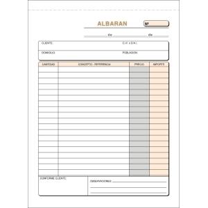 TALONARIO ALBARANES 4º NATU TRIPLI LOAN T-122 - Pack de 5 unidades