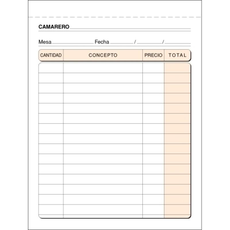 TALONARIO CAMAREROS 8º TRIPLICADO LOAN T-89 - Pack de 5 unidades