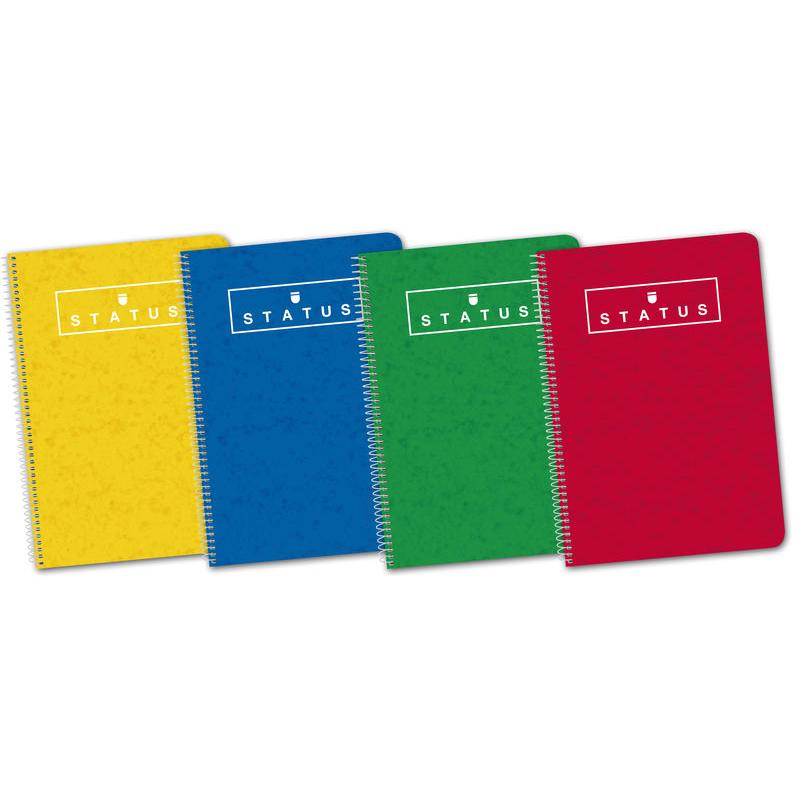 Cuaderno Status Espiral Fº 215X310 80H 70G 4X4/M T.Dura 400088607 400088607 - Pack de 5 unidades