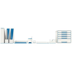 Leitz WOW Poliestireno Azul, Metálico