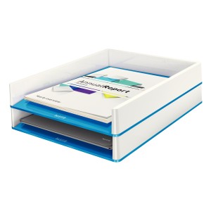 Leitz WOW Poliestireno Azul, Metálico
