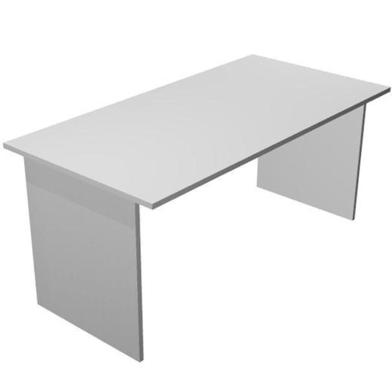 ARTEXPORT MESA ESCRITORIO PRESTO 160 CON PATAS PANEL LATERALES TABLERO DE 22MM GRIS