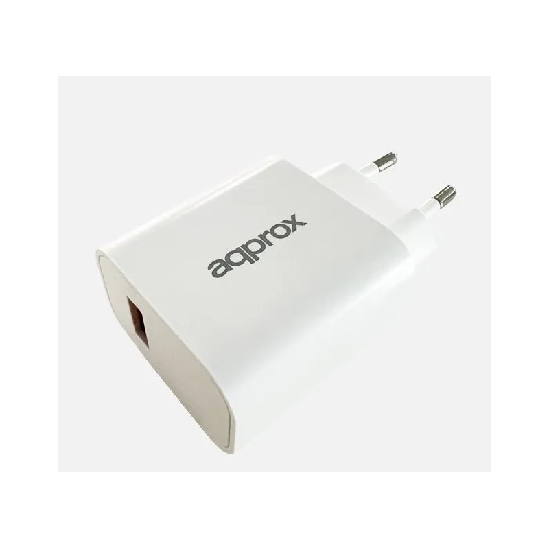 CARGADOR USB DE VIAJE/PARED 3.0 + CABLE TYPE-C 18W BLANCO Interior