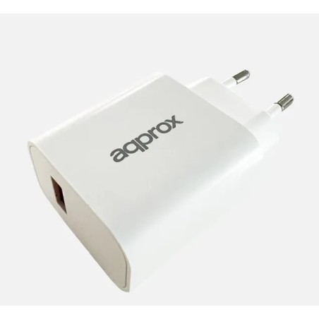 CARGADOR USB DE VIAJE/PARED 3.0 + CABLE TYPE-C 18W BLANCO Interior