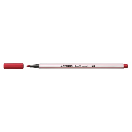 STABILO Pen 68 brush rotulador Medio Rojo 1 pieza(s)