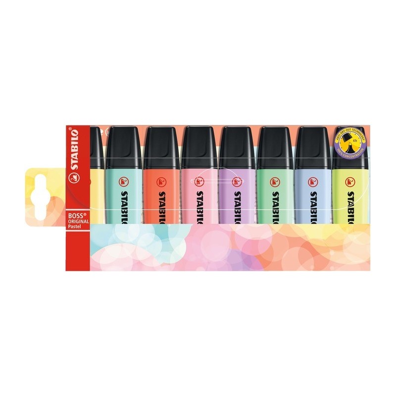 STABILO Boss Original Pastel marcador 8 pieza(s) Punta de cincel Multicolor