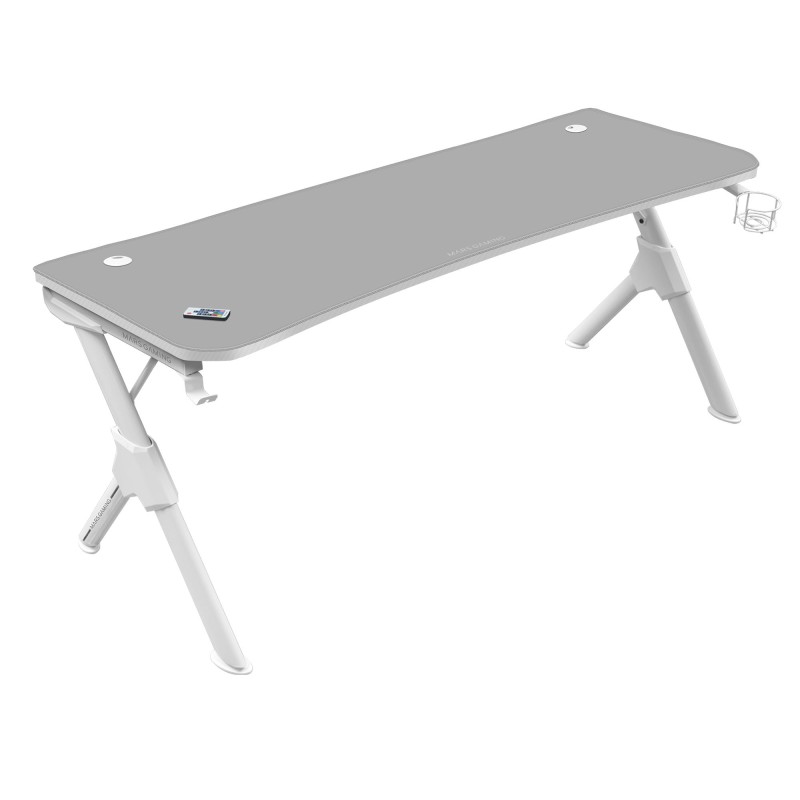 Mars Gaming MGDXL, Mesa Gaming Ergonómica, Soporte Auriculares y Bebida, Escritorio PC, 160x60cm, Blanco Mars Gaming MGDXL, Mesa Gaming Ergonómica, Soporte Auriculares y Bebida, Escritorio PC, 160x60cm, Blanco