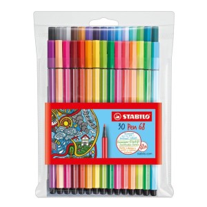 STABILO Pen 68 rotulador Medio Multicolor 30 pieza(s)