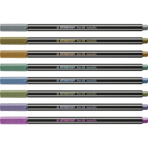 STABILO Pen 68 metallic rotulador Medio Cobre, Oro, Azul metálico, Metallic green, Metallic pink, Violeta metalizado, Plata 8