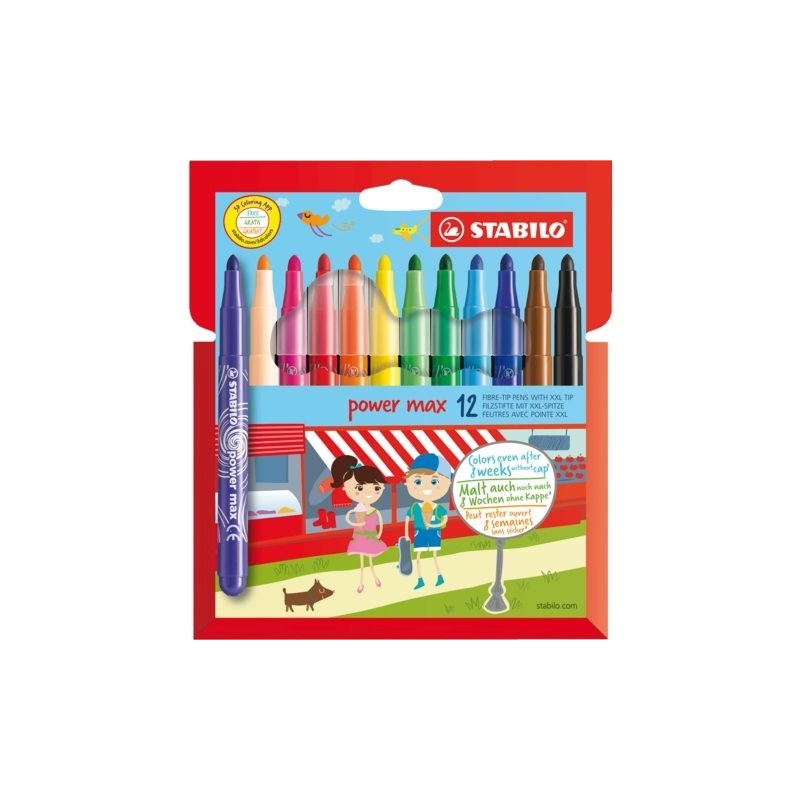 STABILO Power Max rotulador Fuerte Multicolor 12 pieza(s)
