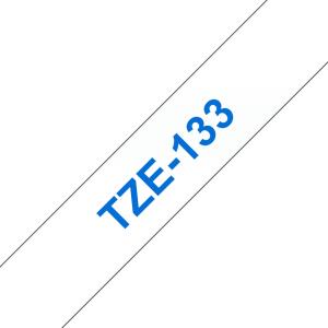 TZE-133 cinta para impresora de etiquetas Azul sobre transparente