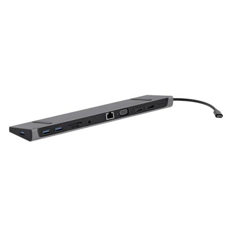 DSMST12 base para portátil y replicador de puertos Alámbrico USB 3.2 Gen 1 (3.1 Gen 1) Type-C Negro