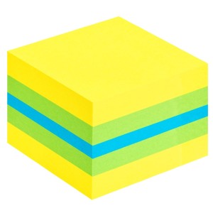 3M Post-it 2051L nota autoadhesiva Plaza Azul, Verde, Turquesa, Amarillo 400 hojas Autoadhesivo
